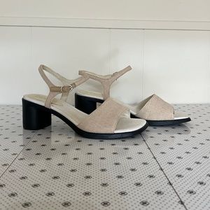 Camper Meda Sandel Cream With Black Heel (Size 39)